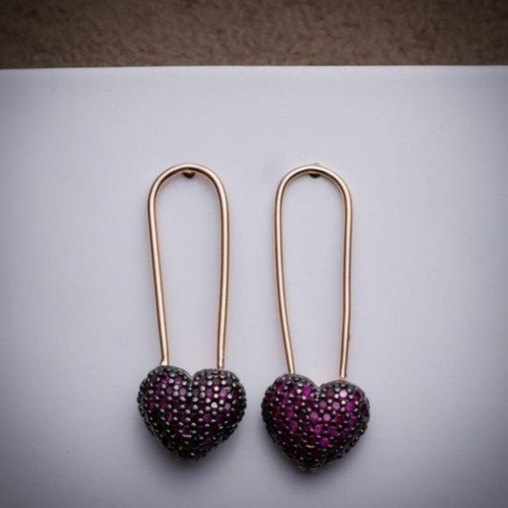 Gold Fill Rose Gold Pink Zirconia Earrings
